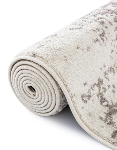 Rugs.com - Arlington Collection Rug – 2' x 3' 1 White Traditional Rug – Distressed Medallion Design, Perfect for Entryways, Kitchens, and Bathrooms - color: White, size: 2' x 3' (Rectangular)