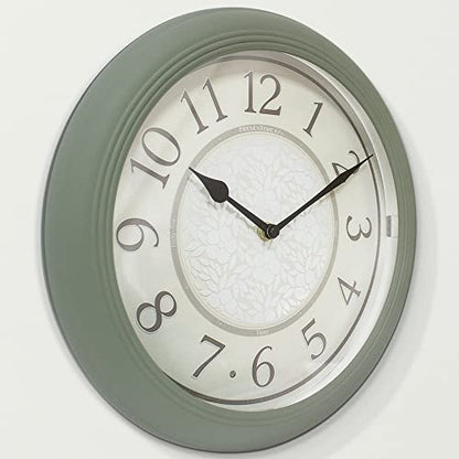 12.6" Illuminated Farmhouse Wall Clock | Silent Battery-Operated Night Light Wall Clock, Smart LED Sensor, Living Room, Kitchen, Bath, Sage Green - color: Sage Green, size: 12.6"