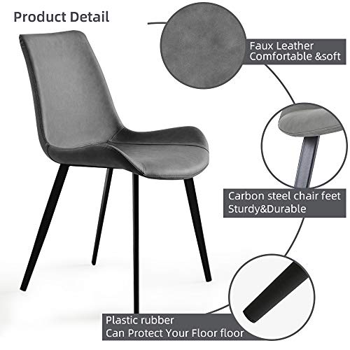 Mid-Century Extendable Dining Table Set, 51"-67", 6 Upholstered Chairs - color: Table With 6 Gray Chairs, size: 51"-67"