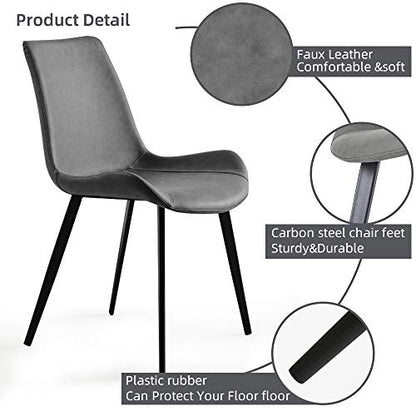 Mid-Century Extendable Dining Table Set, 51"-67", 6 Upholstered Chairs - color: Table With 6 Gray Chairs, size: 51"-67"