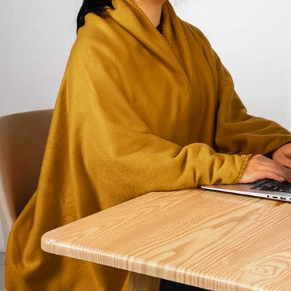 CAI TENG Fleece Throw Blanket Bulk 6 Pack Kid Blankets Soft Lightweight Cozy Polar Fleece 50 x 60 Throws Solid Pet-Friendly Bed Sofa Couch Fleece Fabric Travel Wedding Outdoor Mustard Yellow - color: Mustard Yellow