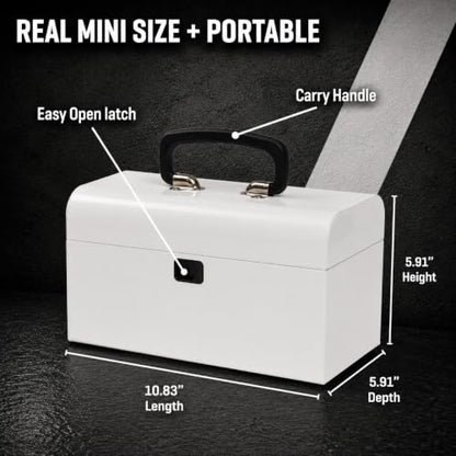 K.balt Retro Portable Mini Toolbox White Steel Tool Box - color: White, size: Retro