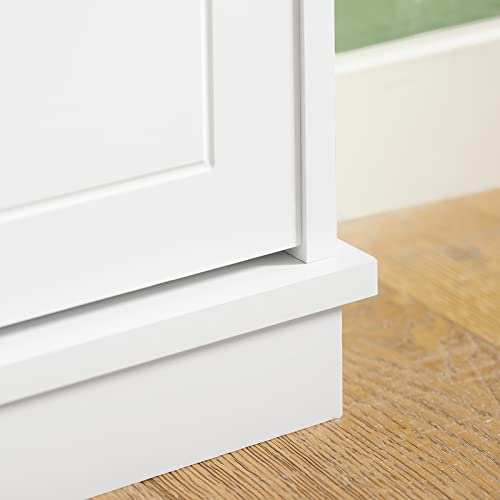 Haotian Shoe Cabinet with 2 Flip-Drawers, Freestanding Shoe Rack, Narrow Shoe Organiazer, Freestanding Shoe Rack, White, FSR99-W, 7.1" D x 29.9" W x 30.7" H, FSR99-W