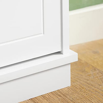 Haotian Shoe Cabinet with 2 Flip-Drawers, Freestanding Shoe Rack, Narrow Shoe Organiazer, Freestanding Shoe Rack, White, FSR99-W, 7.1" D x 29.9" W x 30.7" H, FSR99-W