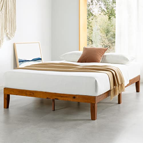Mellow Naturalista Classic 12-Inch Solid Wood Platform Bed | Wooden Slats, No Box Spring Needed, Easy Assembly | Full, Cherry - color: Cherry, size: Full, style: 12 Inch