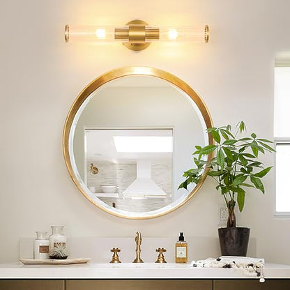 Morauroral Brushed Gold Battery Operated Wall Sconce, Dimmable Rechargeable Wall Light with Remote, Touch Control, Modern LED Wireless Sconce for Living Room, Bedroom, 20 Inch - color: Brushed Gold（1 Pack）