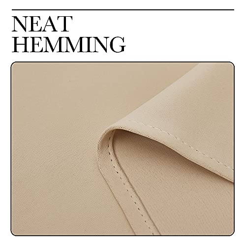 NICETOWN Thermal Insulated Grommet Room Darkening Curtains/Draperies/Panels for Bedroom (2 Panels, W42 x L63 inches, Biscotti Beige) - color: Biscotti Beige, size: 42"W x 63"L (Pack of 2)
