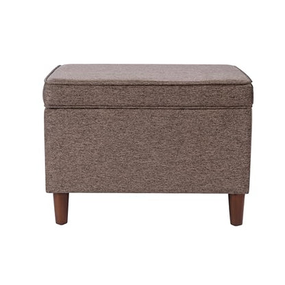 Spatial Order 24" Dinah Collection Storage Ottoman - Chocolate Brown - color: Brown