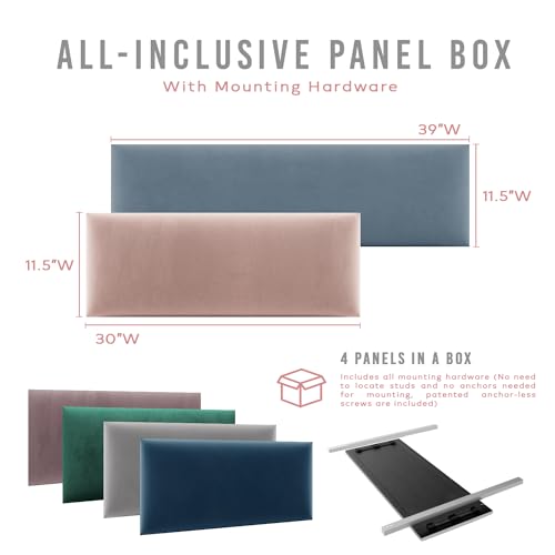 Vänt Wall Mounted Headboard Panels, Queen/Full, Faux Merino Wool Camel - color: Faux Merino Wool Camel, size: 30"