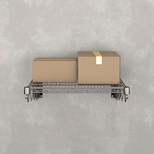 24" x 24" Chrome Wire Wall Mount Shelf - color: Chrome, size: 24" x 24"