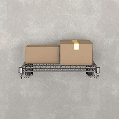 24" x 24" Chrome Wire Wall Mount Shelf - color: Chrome, size: 24" x 24"