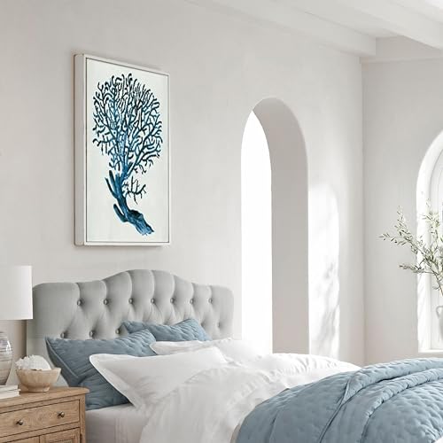 Rosevera Givanna Adjustable Height Headboard with Linen Upholstery and Button Tufting for Bedroom, Queen, Gray Linen - color: Gray Linen, size: Queen