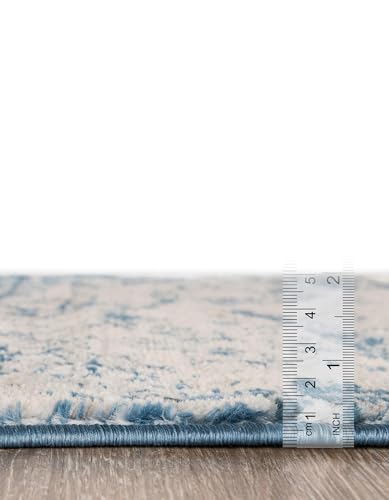Rugs.com - Monte Carlo Rug – 2' x 3' 1 Blue Easy-Clean Rug – Perfect for Entryways, Kitchens, and Bathrooms - color: Blue, size: 2'2" x 3' (Rectangular)