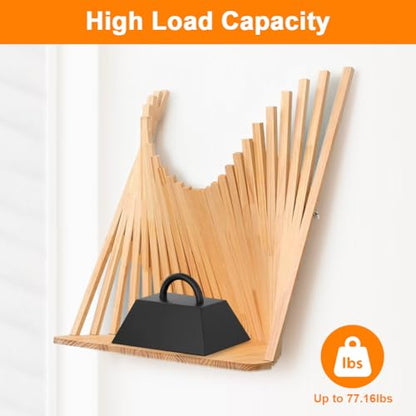 Wall Mounted Drop-Leaf Table Floating Laptop Desk, Fold Down Wall Desk, Wood Foldable Hanging Workbench, for Small Spaces, Bar, Bedroom