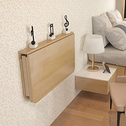 Heavy Duty Drop Down Table Pine Wood Wall Mounted Folding Table Large Laundry Folding Table Collapsible Folding Desks For Small Spaces Wall Mounted Workbench Space Saving With Screws ( Size : L20inchx - size: L20inchxW12inch