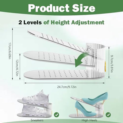 Adjustable Shoe Slot Organizer for Closet Space Saver(10-Pack) - size: 10 Pack