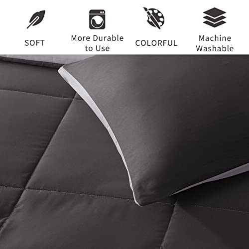 Exclusivo Mezcla Ultrasonic Reversible Full Queen Quilt Bedding Set and Lightweight Reversible Queen Comforter Set Bundle