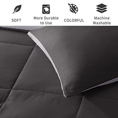 Exclusivo Mezcla Ultrasonic Reversible Full Queen Quilt Bedding Set and Lightweight Reversible Queen Comforter Set Bundle