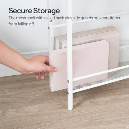 HOOBRO Small Narrow Side Table with Charging Station, Skinny End Table for Small Spaces, Slim Nightstand with USB Ports Outlet, Sofa Beside Table with Storage Shelf, White WT102UBZ01 - color: White