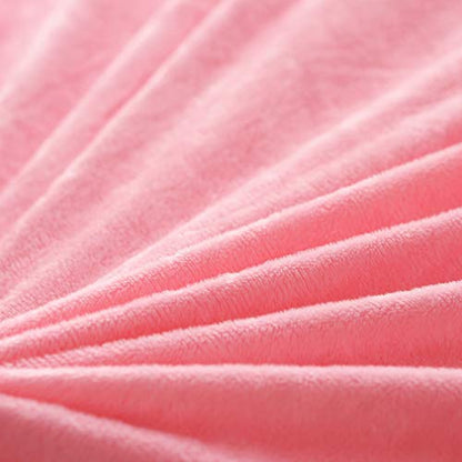 Faux Fur Velvet Fluffy Bedding Duvet Cover Set Down Comforter Quilt Cover with Pillow Sham, Ultra Soft Warm (Twin, Pink) - color: Pink, size: Twin