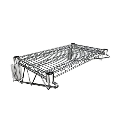 14" x 24" Chrome Wire Wall Mount Shelf - color: Chrome, size: 14" x 24"