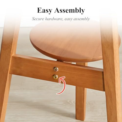 Side Table, 2-Tier Round End Tables Living Room, Mid Century Modern Side Table, Round Nightstand, Oak Accent Table, Small Round Coffee Table, 16.54" Dia.x 23.62" H(Natural) - color: Natural