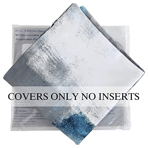 Grey Blue Abstract Art Artwork Pillow Cover, Gallery Modern Decorative Throw Pillows Cushion Cover for Bedroom Sofa Living Room 24 x 24 Inch Set of 2 - color: Grey Blue, size: 24" x 24" (Pack of 2)