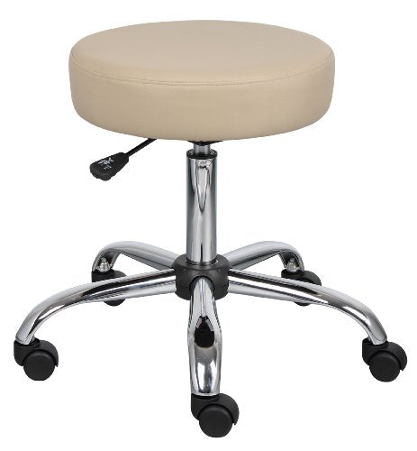 Boss Office Products Be Well Medical Spa Stool in Beige, 250 (B240-BG) - color: Beige, style: No Back Cushion