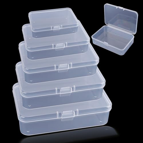 1pcs Transparent Plastic Storage Box Rectangular Dustproof Boxes Desktop Drawer Organizer Container for Home (M,9.5 * 6.5 * 2.5cm) - color: M,9.5*6.5*2.5cm