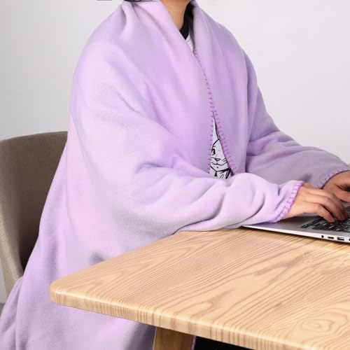 CAI TENG Fleece Throw Blankets Blanket for Couch Bed 50x60 Kids Blanket 6 Pack Warm Fleece Fabric Soft Cozy Travel Blankets & Throws Lightweight Small Wedding Gifts Yard Light Purple - color: Light Purple