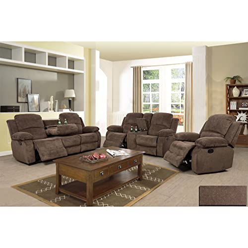 A Ainehome 3 Piece Set Corduroy Recliner Sofa Set with Storage, Modern, Taupe Brown, for Living Room/Office - color: A-taupe Brown Corduroy, size: 3 piece set