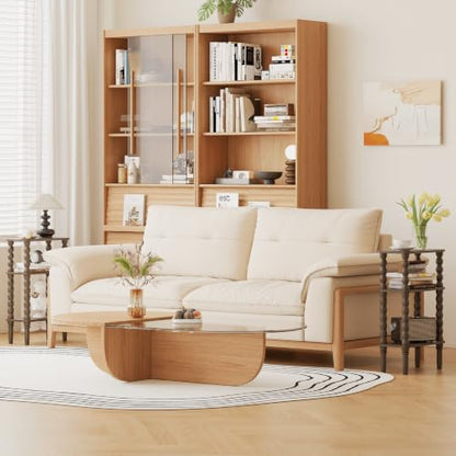 Veegle Side Table, Small End Table with Storage Shelf, 3-Tier Small Coffee Tables for Living Room Bedroom Narrow Spaces(Walnut Brown) - color: Walnut Brown-3 Tier Shelf