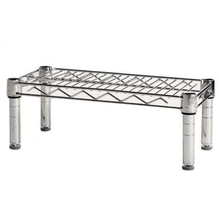 Shelving Inc. 8" d x 18" w Chrome Wire Shelving with 1 Tier Shelf, Weight Capacity 800lbs Per Shelf - size: 8" d x 18" w x 6" h