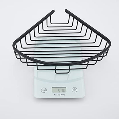 Bathroom Shower Caddy Corner Shelf, Corner-Hollow Design, Ultra Sturdy Rust-Proof Stainless Steel Shelf Organizer Shampoo Holder, Wall Mounted Storage Rack for Bathroom, Matte Black