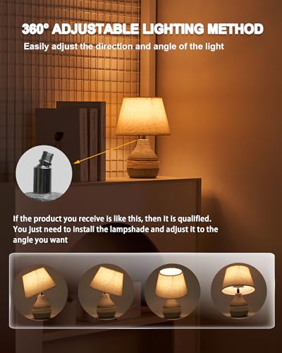 UMEXUS 10" Small Ceramic Cordless Table Lamp, Rechargeable Battery, Coastal | Timer, Dimmer, Linen Shade, Remote Control RGB & Warm Lights, Farmhouse Home Decor Kitchen Counter Living Room Side Table - size: 10"H Mini - Rope accent design