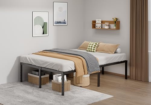 LUMUNANCE Metal Bed Frame Full Size - 18 Inch Heavy-Duty Full Platform Bed Frame No Box Spring Needed, Easy Assembly, Noise-Free, Sturdy Mattress Foundation, Underbed Storage Space - size: Full, style: 18 Inch