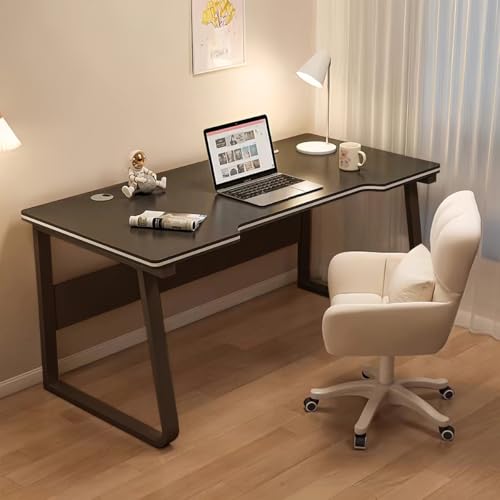 Gaming Desk Computer Writing Table Student Art Modren Simple Style PC Wood Suitable for Home, Office - color: Black, size: 31.4*19.6