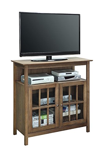 Convenience Concepts Big Sur Highboy TV Stand 36" - Entertainment Center with Storage Cabinets and Shelves, Modern TV Mount for Living Room, Office, Driftwood - color: Driftwood