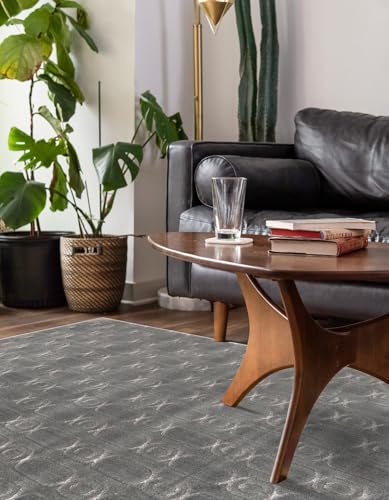 Rugs.com Vogue Geo Collection Rug – 2x3 Gray Medium-Pile Rug Perfect for Entryways, Kitchens, Breakfast Nooks, Accent Pieces - color: Gray and Silver, size: 2' x 3' Rectangular