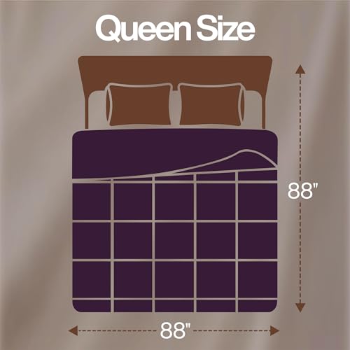 Utopia Bedding Queen Comforter Duvet Insert, Quilted Plum Comforter with Corner Tabs, Box Stitched Down Alternative Comforters Queen Size 88 x88 inches - color: Plum, size: Queen