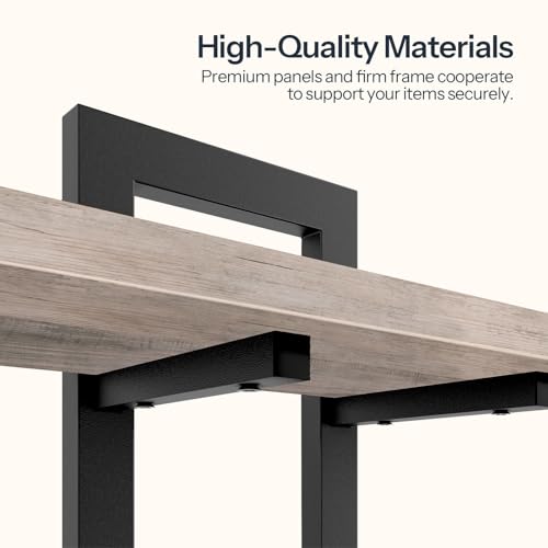 HOOBRO Floating Shelves, 15 Inch Wall Shelf Set of 3, Wall Mounted Storage Shelves 2-Tier, Hanging Bathroom Shelves, for Living Room, Bedroom, Bathroom, Kitchen, Greige and Black BG32BJP301 - color: Greige + Black