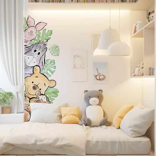 Winnie Wall Stickers for Kids, Winnie Character Wall Stickers, The Pooh Party Decorations, Winnie Removable Stickers for Baby Kids Nursery Children Room Bedroom Living Room Playroom Wall Decoration - style: Bear