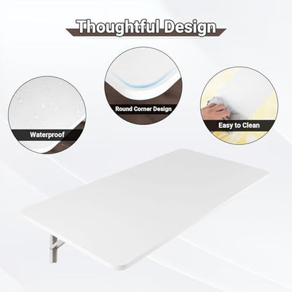 Neoaider Wall Mounted Folding Table 39.4”L x 19.7”W, White | Laundry Folding Table with Heavy Duty Metal Collapsible Shelf Brackets, Wall Mounted Desk Fold Down for Small Spaces - color: White, size: 39.4" x 19.7"