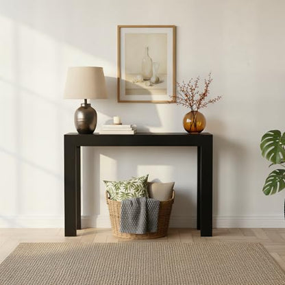 Plank+Beam Modern Console Table, 46 Inch, Black | Non-Toxic Finishes, Versatile Design, Modern Design, Easy Assembly, Modern Style, Quick Setup, Solid Wood - color: Black, size: 46 Inch