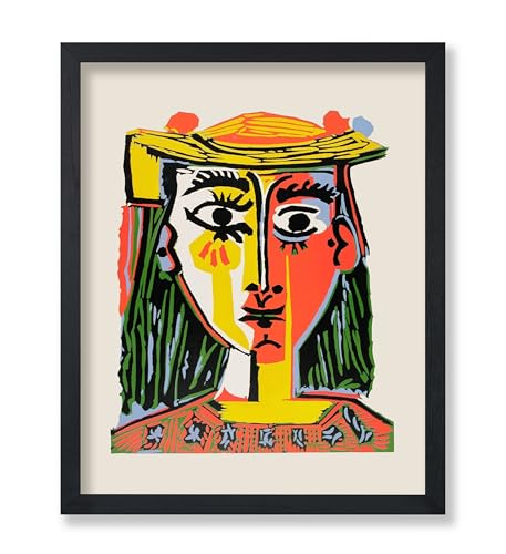 Poster Master Vintage Poster - Retro Cubism Print - Gift for Artist, Friend - Head of Woman, Hat, Green Hair, Aesthetic - Wall Decor for Bedroom, Office, 18x24 Unframed Wall Art - color: Style-11, size: 18"L x 24"W