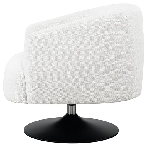 Coaster Home Furnishings - Dave - Boucle Fabric Upholstered Barrel Back Swivel Accent Chair with Pedestal Base, Tapered Off Armrests and 360-Degree Swivel - Living Room - Beige - 905739