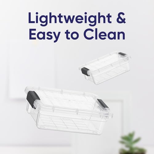 Superio Mini Storage Container Plastic Crayon Box Art Supplies and Sewing Case Stackable Clear Small Organizer for Beads, Stationery, Chalk, and Food, 0.7 Quart, 8 Pack - size: 0.7 Quarts, style: 8 Pack