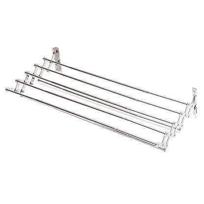 Accordion Retractable Drying Rack, Stainless Steel Space-Saving Towel Rack, Wall Mounted Retractable Huge Capacity Drying Rack for Hanging Towels Adjustable Length