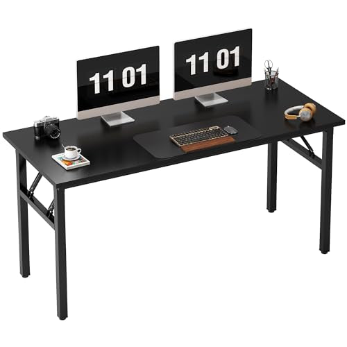 Need Computer Desk Office Desk 55 inches Folding Table with BIFMA Certification Computer Table Workstation No Install Needed, Black AC5CB-140X - color: Black, size: 55 inches