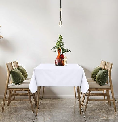 Utopia Kitchen Rectangle Table Cloth 1 Pack [60x102 Inches, White] | Tablecloth Machine Washable, Polyester Table Cover for Dining, Buffet Parties, Picnics, Events, Weddings and Restaurants - color: White, size: 1 Pack 60x102 Inch Tablecloth